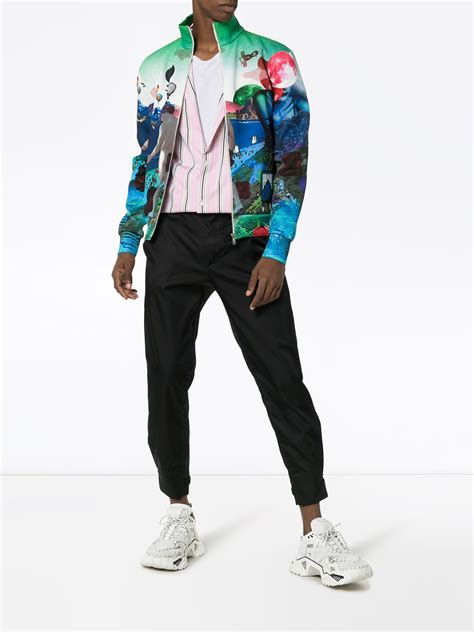 [W2C] PRADA FLASHBACK PRINT HIGH NECK BOMBER 